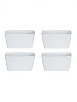 Wham Set Of 4 White 30Cm Rectangular Studio Planter Covers