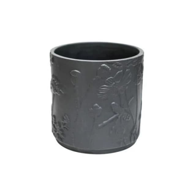 Ivyline Kew Stoneware Meadow Planter - Stoneware - L20.5 X W20.5 X H20.5cm - Grey