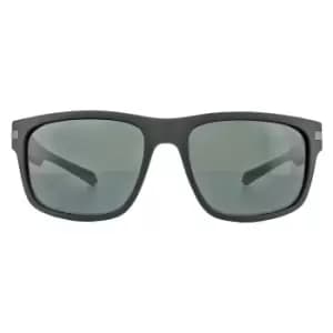 Square Matt Black Grey Polarized Sunglasses