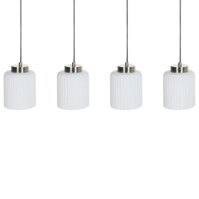 Beliani Pendant Lamp Caudelo Metal Black/ White