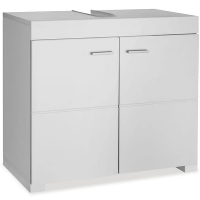 Tectake Bathroom Cabinet Idris - For Sink Attachment With 2 Spacious Compartments - White