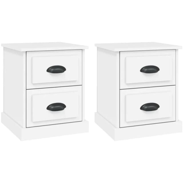 VIDAXL Bedside Cabinets 2 pcs White 39x39x47.5cm Engineered Wood Vidaxl 8720845790356