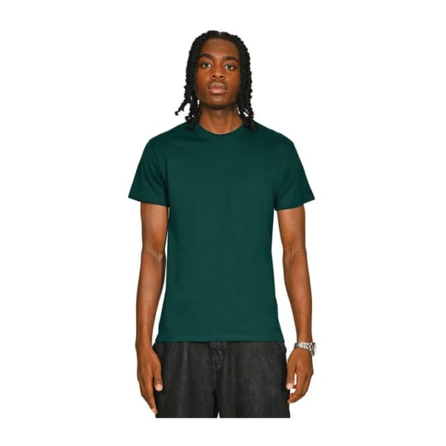 Casual Classics Mens Supreme Combed T-Shirt in Dark Green Size: XS Dark Green Male XS