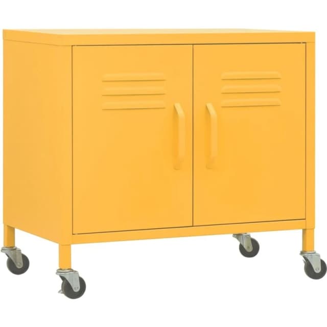 VIDAXL Storage Cabinet Mustard Yellow 60x35x56cm Steel Vidaxl 8720286565759
