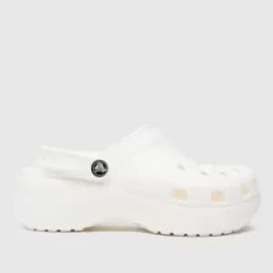 Crocs White Classic Platform Sandals