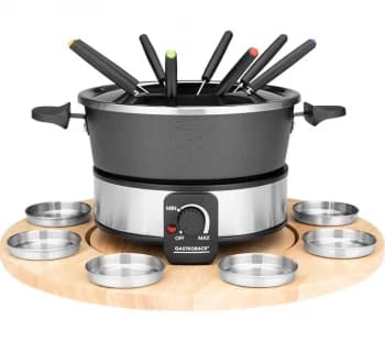 Gastroback 42566 Fondue Set - Black & Silver