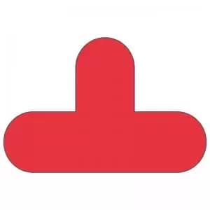 Floor Signals - T - H.200 x W.300 - Pack of 50 - Red