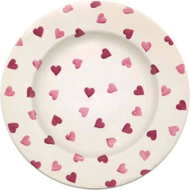Dinner Plate: 1 X 26.5Cm Emma Bridgewater Dinner Plate Pink Hearts, Ceramic