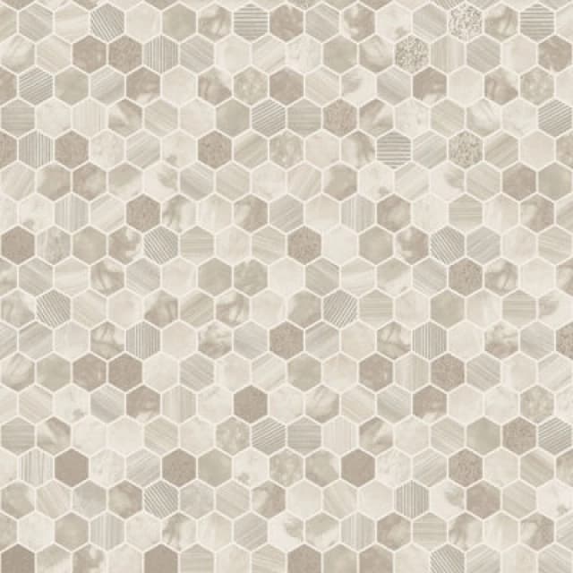 Holden Decor Hexara Tile Blown Vinyl Wallpaper Cream Holden 89400