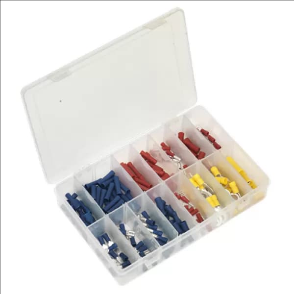 Genuine SEALEY AB038MT Crimp Terminal Assortment 200pc Blue, Red & Yellow