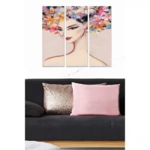 MDF1965655 Multicolor Decorative MDF Painting (3 Pieces)