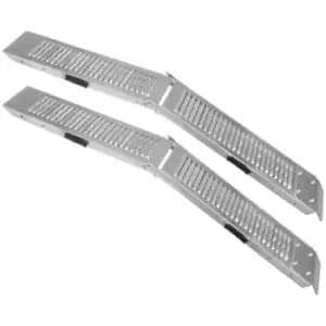 T-mech - Ramps Foldable Loading Motorbike Motorcycle Folding Van Steel - Silver