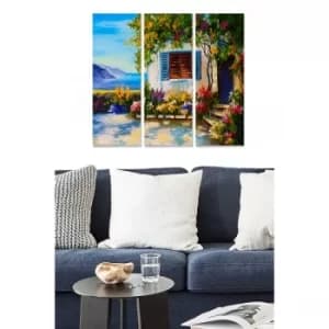 MDF69323317 Multicolor Decorative MDF Painting (3 Pieces)