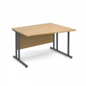 Maestro 25 GL Right Hand Wave Desk 1200mm - Graphite cantilever Frame