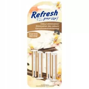 Refresh Spiced Vanilla Scented Air Freshener Vent Stick (Case Of 4)