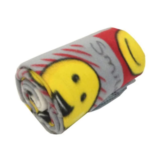 Velosso Soft Touch Cosy Fleece Blanket, Trendy Cartoon Style, Warm Bedding, Snuggle Blanket, Printed Fleece, 127Cm X 152Cm - Grey