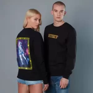 Harley Quinn Caution Sign Unisex Birds of Prey Sweatshirt - Black - L