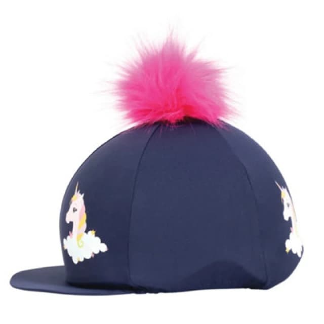 Little Rider Childrens/kids Unicorn Hat Cover Navy/pink (One Size)