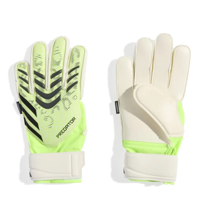 adidas Predator Match Fingersave Goalkeeper Gloves Juniors Lemon/Black unisex 3