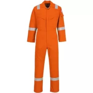 Portwest FR50 Orange Sz M Tall Flame Resistant Anti-Static Boiler Suit Coverall Overall