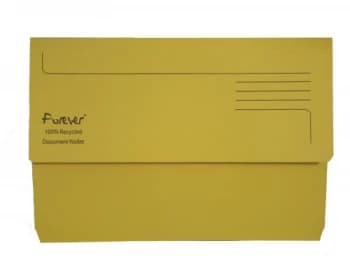 Exacompta Forever Document Wallet Manilla Foolscap Bright Yellow Pack
