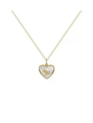 Radley Ladies 18Ct Gold Plated Sterling Silver Blue Lapis Sitting Dog Heart Design Necklace