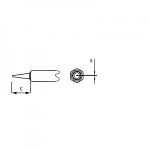 Weller NT 1 Soldering tip Round Tip size 0.25mm Content