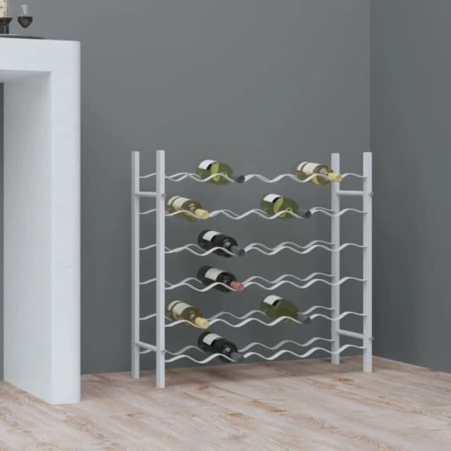 VIDAXL Wine Rack for 36 Bottles White Metal Vidaxl 8720286827246