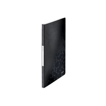 WOW Display Book Polypropylene 20 Pockets 40 Sheet Capacity A4. Black - Outer Carton of 10