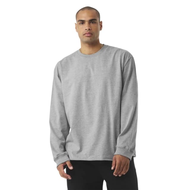 Bella + Canvas Mens Heavyweight Boxy Long-Sleeved T-Shirt in Dark Grey Size: Small Dark Grey Male S