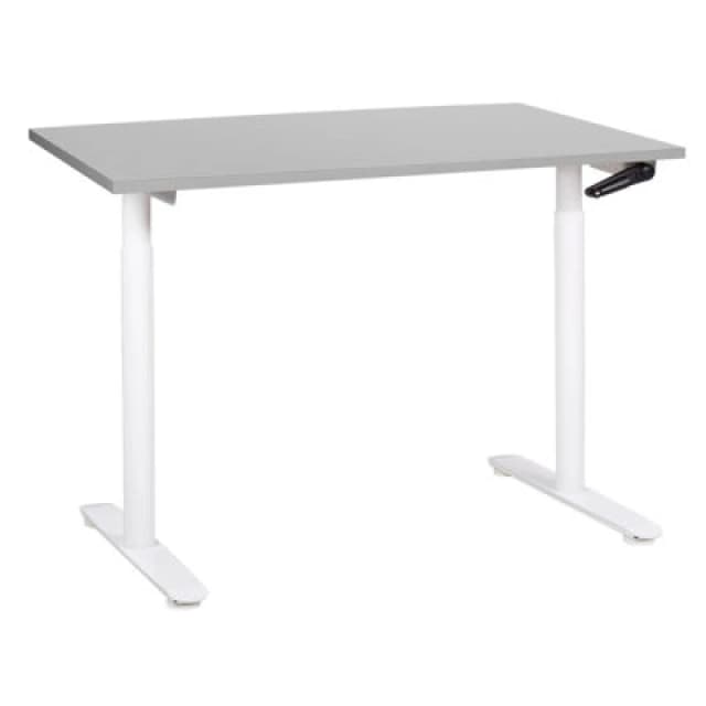 Beliani Manual Adjustable Standing Desk Destinas Grey/ White 120 Cm 72 Cm