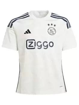 adidas Ajax Junior 23/24 Away Stadium Replica Shirt - White, Size 7-8 Years