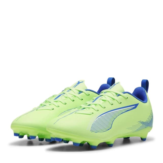 Puma Ultra Play Junior Firm Ground Football Boots - Green Green 3