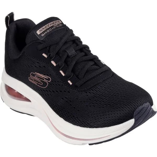 Skechers Womens Air Meta Neutral Air Breathable Trainers UK Size 5 (EU 38) Black Rose Gold SKE2323-BKRG-5