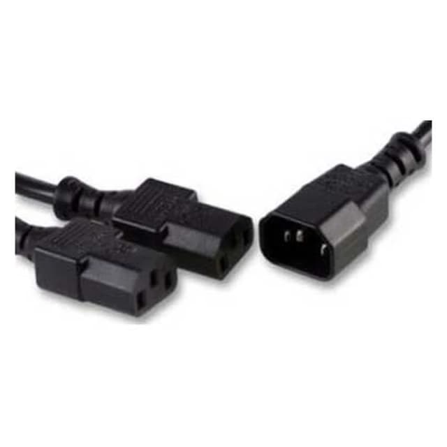 FDL 2M IEC SPLITTER CABLE - IEC C14 PLUG TO 2 x IEC C13 SOCKETS