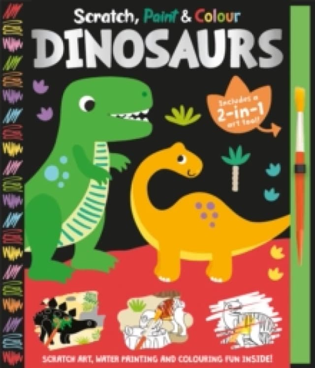 Scratch, Paint & Colour Dinosaurs Hardback