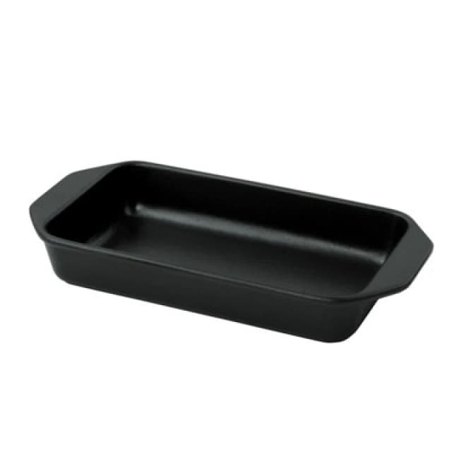 Chasseur Cast Iron Rectangular Dish, 26Cm - Matt Black