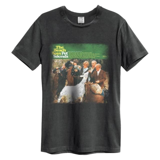 Amplified Amplified Men Pet Sounds The Beach T-Shirt in Charcoal Size: Small Charcoal S Male 5063470006304