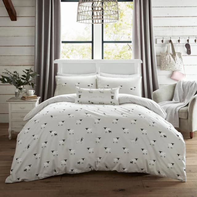 Sophie Allport Sheep Duvet Set, Single, Oatmeal