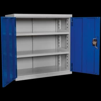 Sealey Premier Industrial Shelving Cabinet 3 Shelf Blue / Grey