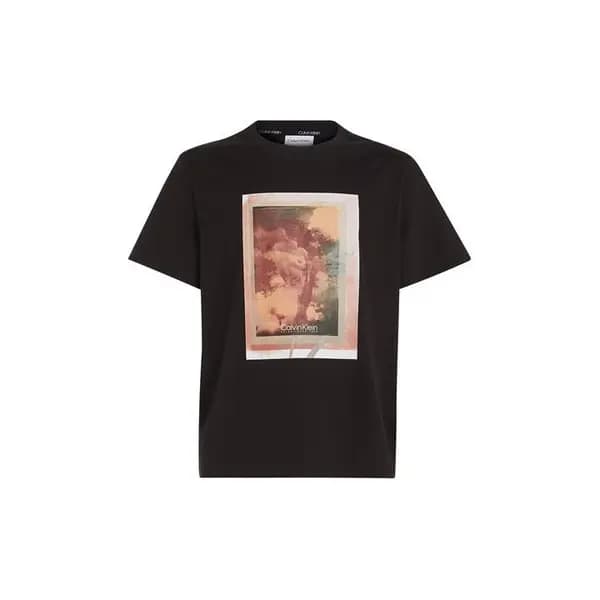 CALVIN KLEIN Photo Print T-Shirt Regular Fit T-Shirts S Black 62831403350