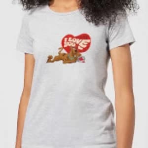 Scooby Doo It's No Mystery I Love You Womens T-Shirt - Grey - 3XL