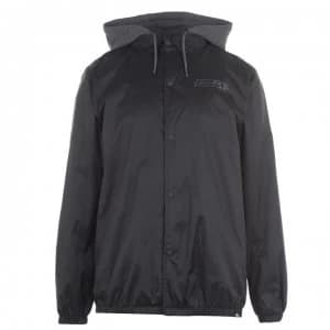 No Fear Hooded Coach Jacket Mens - Black/Grey