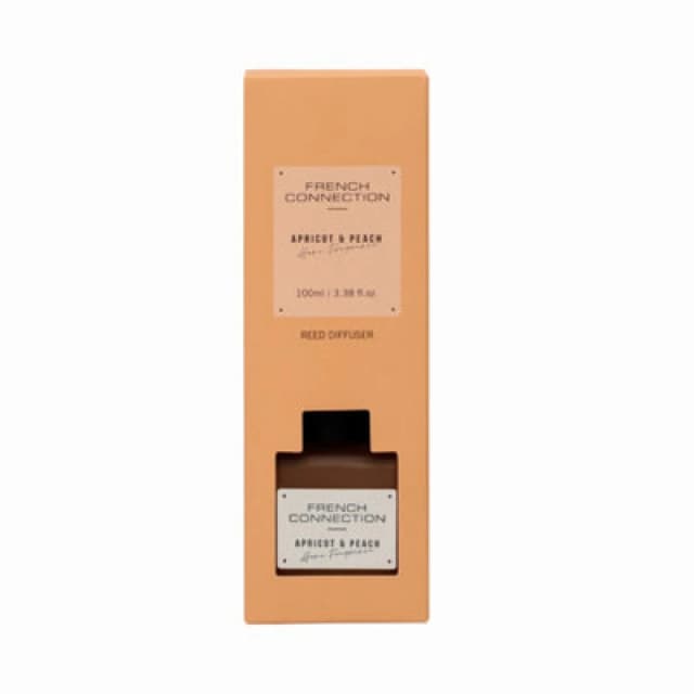 French Connection French Connection Apricot & Peach Reed Diffuser 100ml Square Design in Orange Orange 100ml Unisex 5056791600368