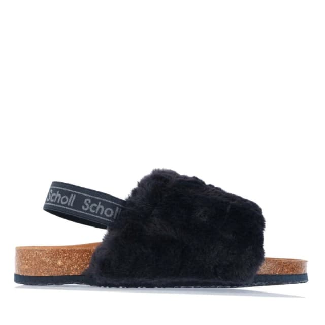 Scholl Amabel Faux Fur Slippers - Blue Blue 5