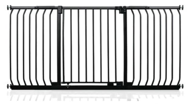 Safetots Elite Pressure Safety Gate, 170Cm - 179Cm, Matt Black, Pressure Fit Stair Gate