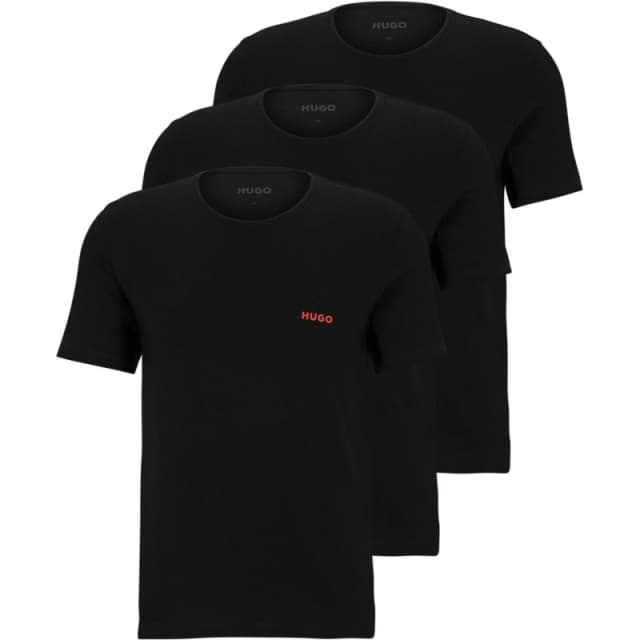 HUGO 3pack T-Shirt Triplet Logo Black male
