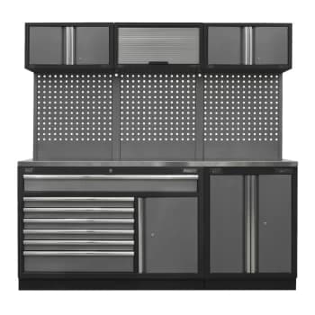 Superline Pro 2.04m Storage System - Stainless Steel Worktop
