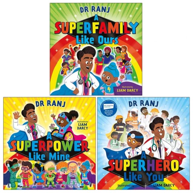 Dr Ranj Singh Collection 3 Book Set A Superhero Like You A Superpower Like Mine A Superfamily Like Ours Dr. Ranj Singh Books