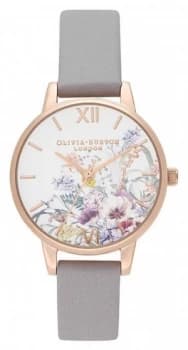 Olivia Burton Womens Enchanted Garden Grey Lilac Watch